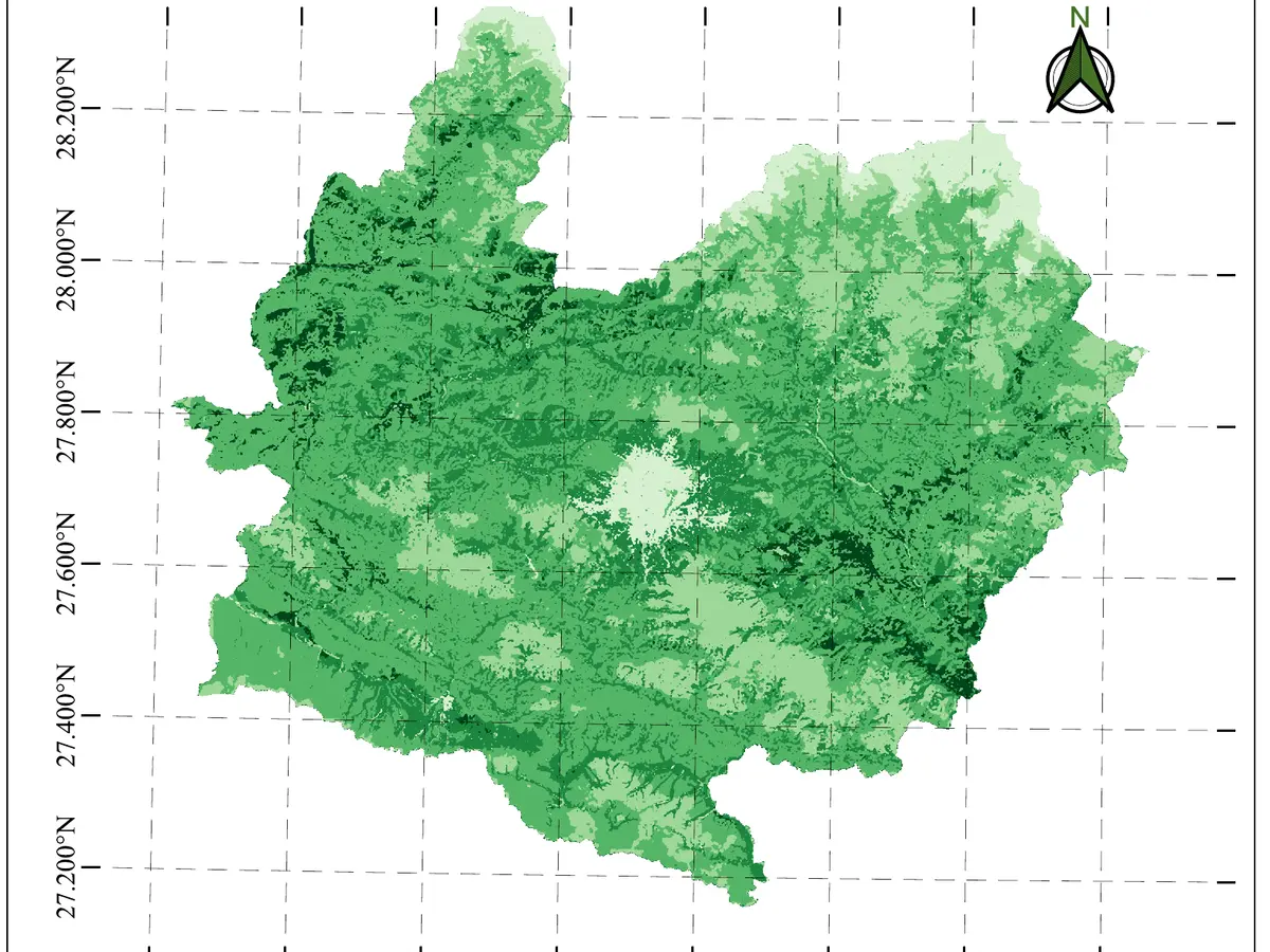Landfill suitability map of Kathmandu Valley from the DeepLabV3 model